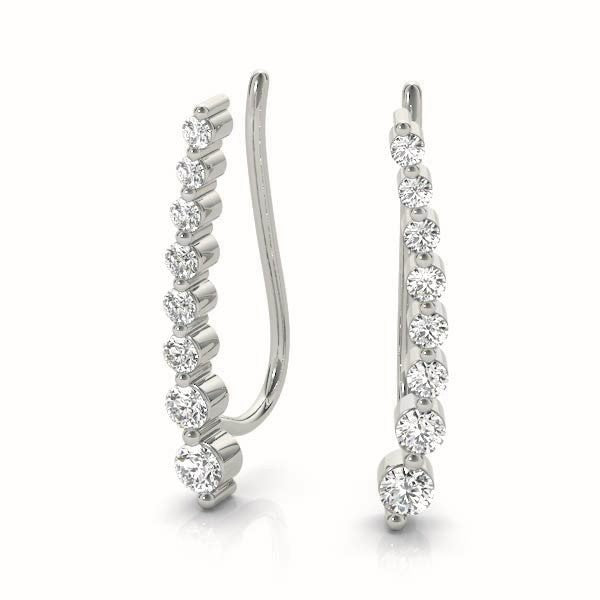 0.25ct Chain Diamond Drop Earrings in Gold & Platinum