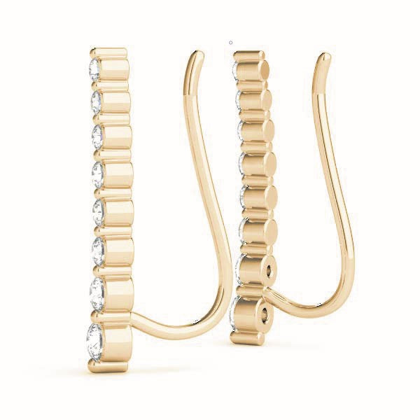 0.25ct Chain Diamond Drop Earrings in Gold & Platinum