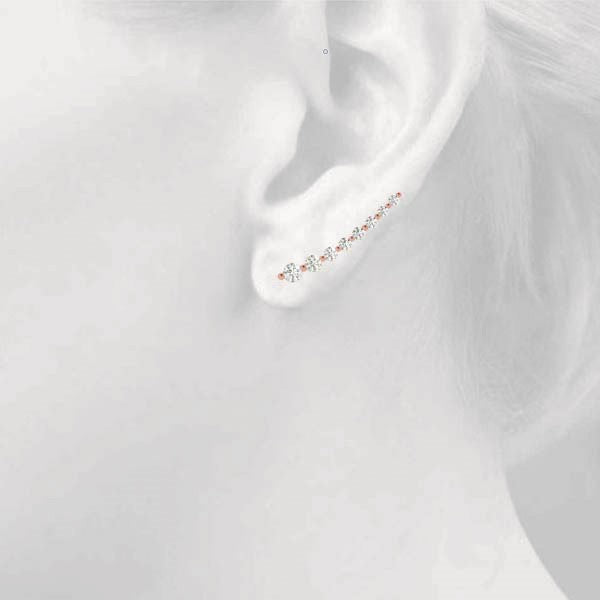 0.25ct Chain Diamond Drop Earrings in Gold & Platinum