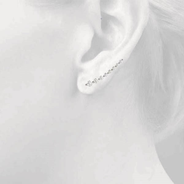 0.25ct Chain Diamond Drop Earrings in Gold & Platinum
