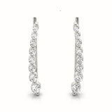 0.25ct Chain Diamond Drop Earrings in Gold & Platinum