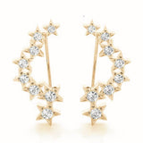 0.3ct Starburst Diamond Hoop Earrings in Gold & Platinum