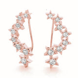 0.3ct Starburst Diamond Hoop Earrings in Gold & Platinum