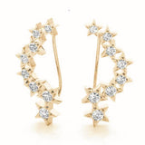 0.3ct Starburst Diamond Hoop Earrings in Gold & Platinum