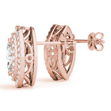 0.75-2.5ct Pear Diamond Stud Earrings in Gold & Platinum