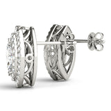 0.75-2.5ct Pear Diamond Stud Earrings in Gold & Platinum