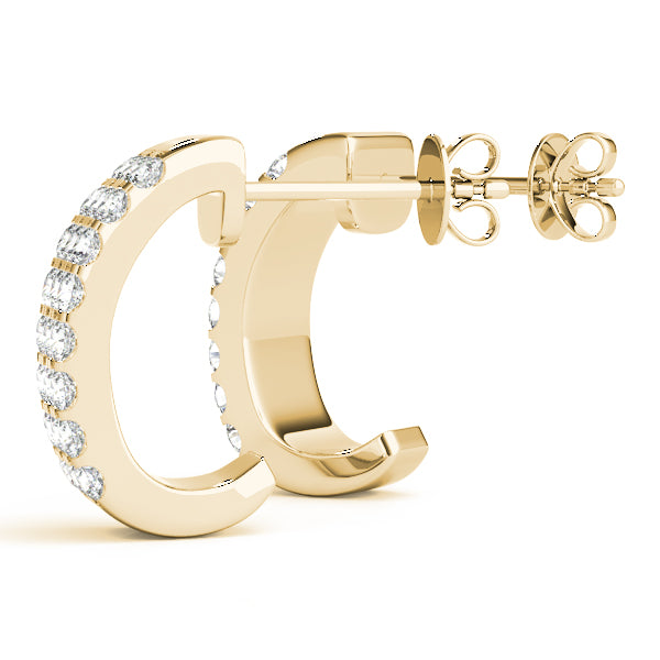 0.2-1.0ct  Huggie Diamond Hoop Earrings in Gold & Platinum