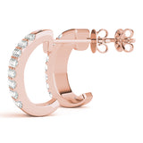 0.2-1.0ct  Huggie Diamond Hoop Earrings in Gold & Platinum