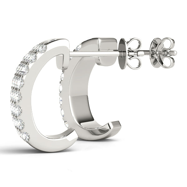 0.2-1.0ct  Huggie Diamond Hoop Earrings in Gold & Platinum