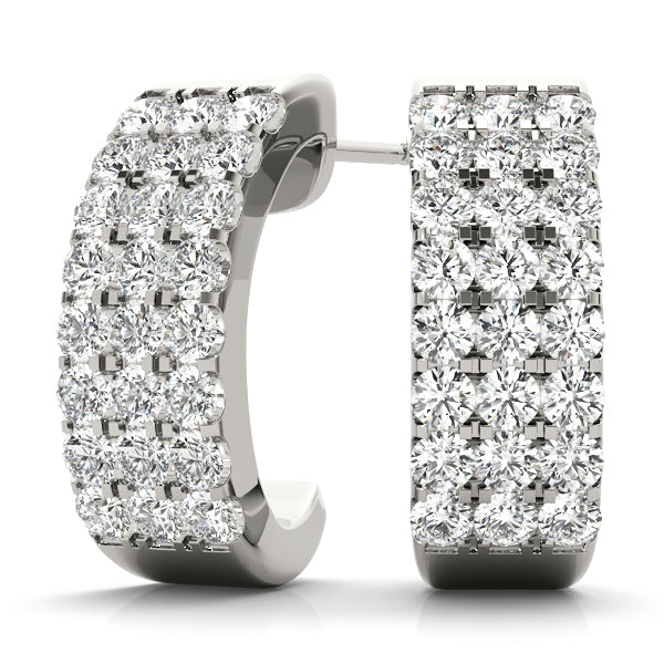 0.2-1.0ct  Huggie Diamond Hoop Earrings in Gold & Platinum