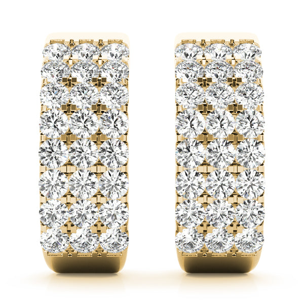 0.2-1.0ct  Huggie Diamond Hoop Earrings in Gold & Platinum
