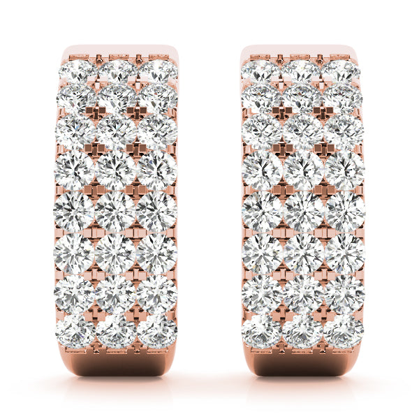 0.2-1.0ct  Huggie Diamond Hoop Earrings in Gold & Platinum