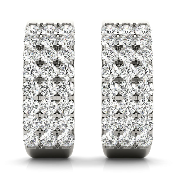 0.2-1.0ct  Huggie Diamond Hoop Earrings in Gold & Platinum