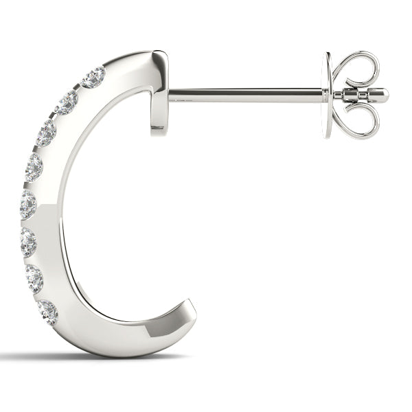 0.2-1.0ct  Huggie Diamond Hoop Earrings in Gold & Platinum