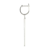 Geometric Diamond Drop Earrings in White Gold | Open Triangle Design