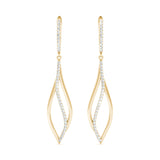 0.33ct Marquise Diamond Drop Earrings in Gold & Platinum
