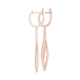 0.33ct Marquise Diamond Drop Earrings in Gold & Platinum