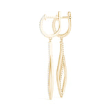 0.33ct Marquise Diamond Drop Earrings in Gold & Platinum