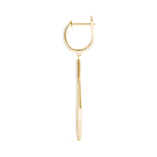0.33ct Marquise Diamond Drop Earrings in Gold & Platinum