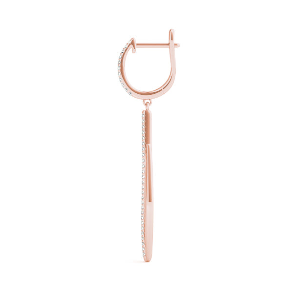 0.33ct Marquise Diamond Drop Earrings in Gold & Platinum