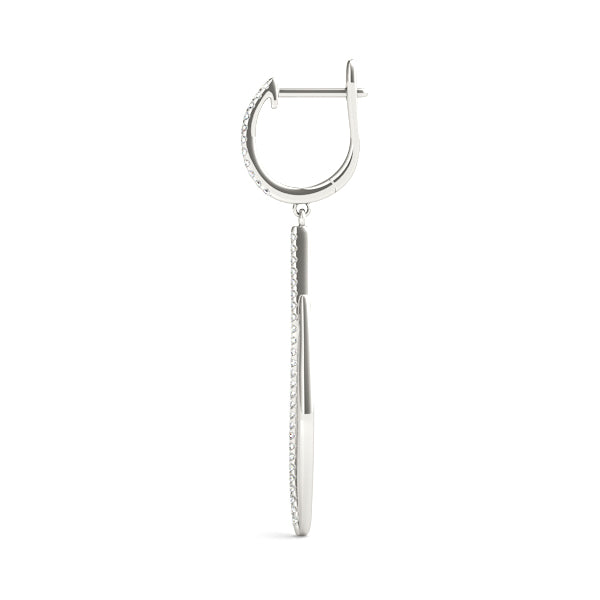 0.33ct Marquise Diamond Drop Earrings in Gold & Platinum