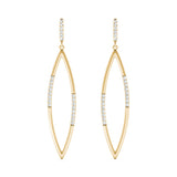 0.2ct Marquise Diamond Drop Earrings in Gold & Platinum