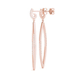 0.2ct Marquise Diamond Drop Earrings in Gold & Platinum