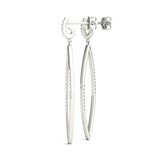 0.2ct Marquise Diamond Drop Earrings in Gold & Platinum