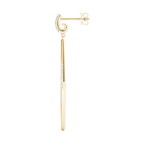 0.2ct Marquise Diamond Drop Earrings in Gold & Platinum