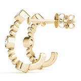 0.25-1.0ct Cluster Diamond Hoop Earrings in Gold & Platinum