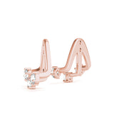 0.2-0.5ct Curved Bar Diamond Stud Earrings in Gold & Platinum