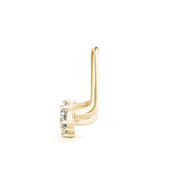 0.2-0.5ct Curved Bar Diamond Stud Earrings in Gold & Platinum
