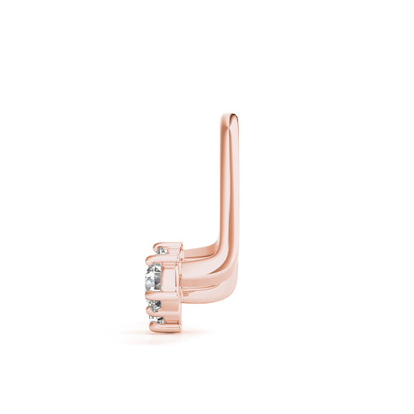 0.2-0.5ct Curved Bar Diamond Stud Earrings in Gold & Platinum