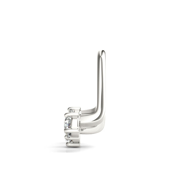 0.2-0.5ct Curved Bar Diamond Stud Earrings in Gold & Platinum