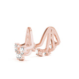 0.15-0.75ct Curved Bar Diamond Stud Earrings in Gold & Platinum