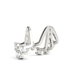 0.15-0.75ct Curved Bar Diamond Stud Earrings in Gold & Platinum