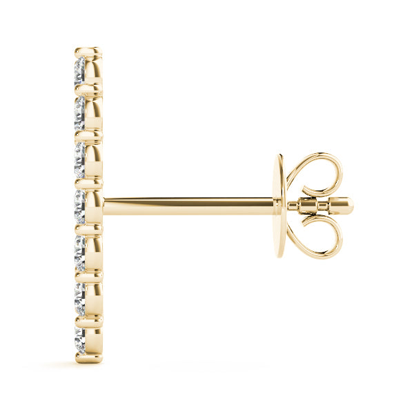0.3-0.33ct Curved Diamond Hoop Earrings in Gold & Platinum