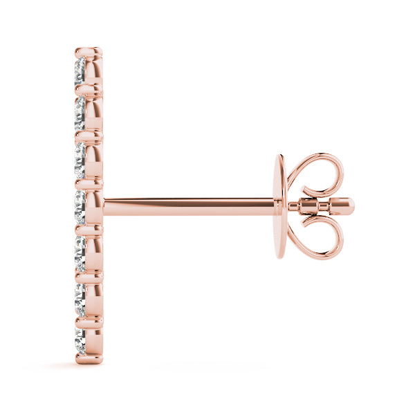 0.3-0.33ct Curved Diamond Hoop Earrings in Gold & Platinum