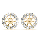 0.75-1.0ct Round Diamond Stud Earrings in Gold & Platinum