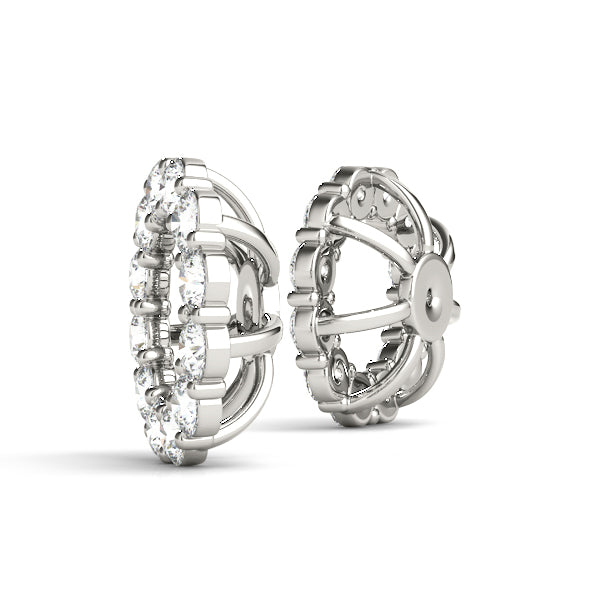 0.75-1.0ct Round Diamond Stud Earrings in Gold & Platinum