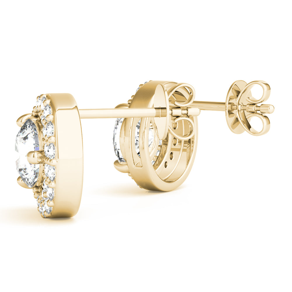 0.75-2.0ct Round Diamond Stud Earrings in Gold & Platinum