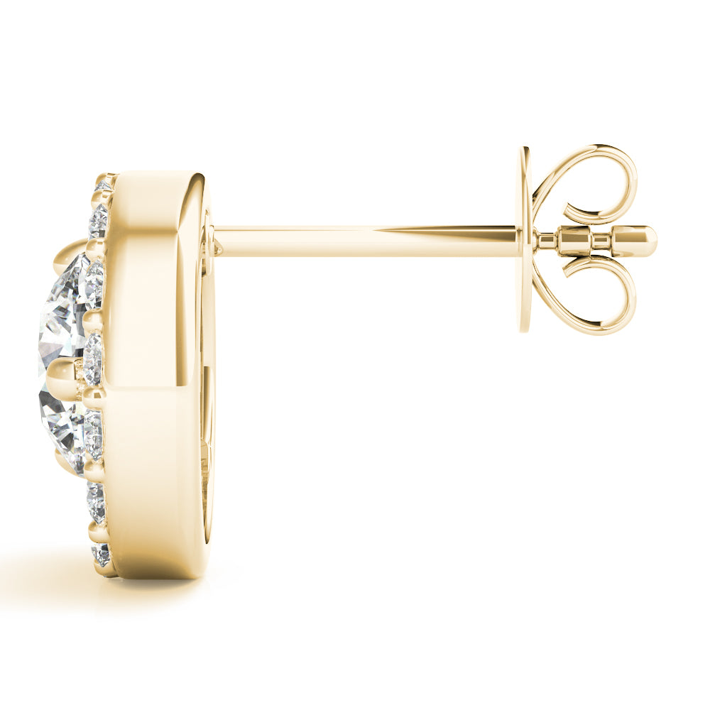 0.75-2.0ct Round Diamond Stud Earrings in Gold & Platinum