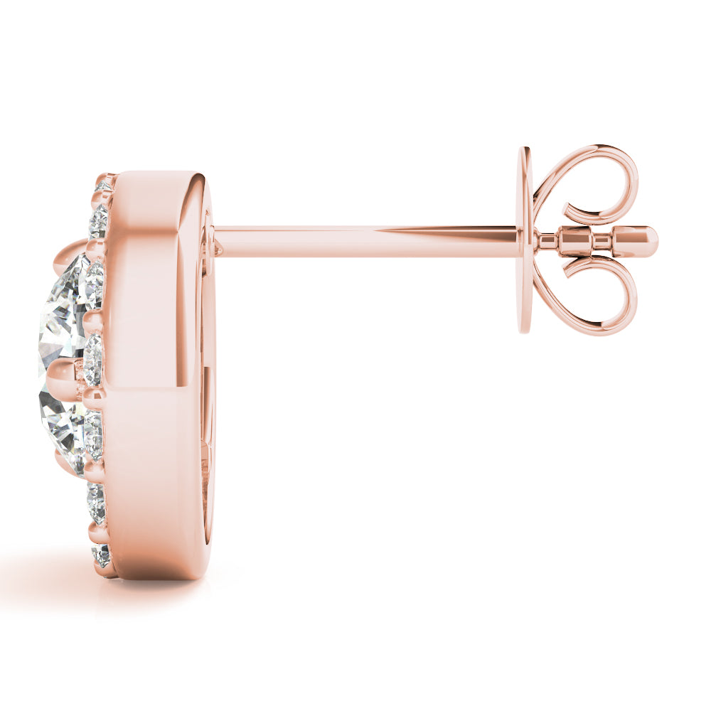 0.75-2.0ct Round Diamond Stud Earrings in Gold & Platinum