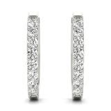 Round Diamond Hoop Earrings in Yellow Gold | Classic Diamond Hoops