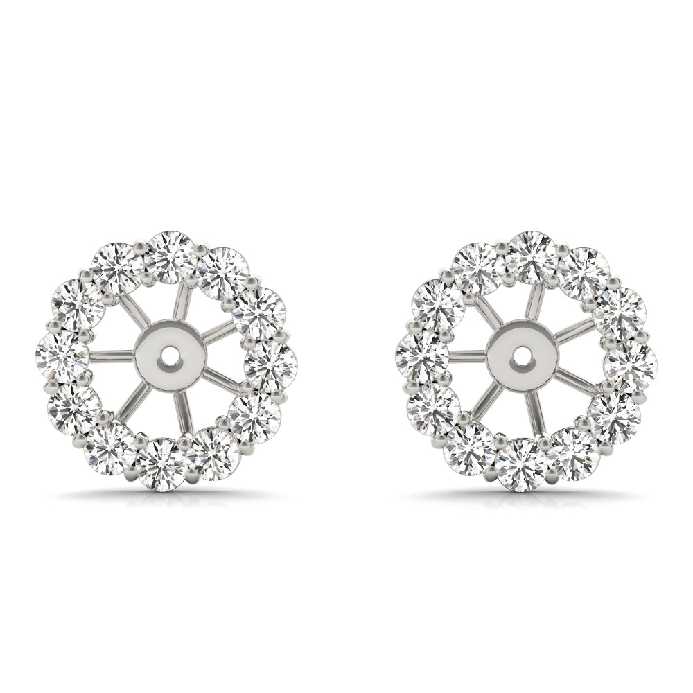 1.0-1.5ct Round Diamond Stud Earrings in Gold & Platinum
