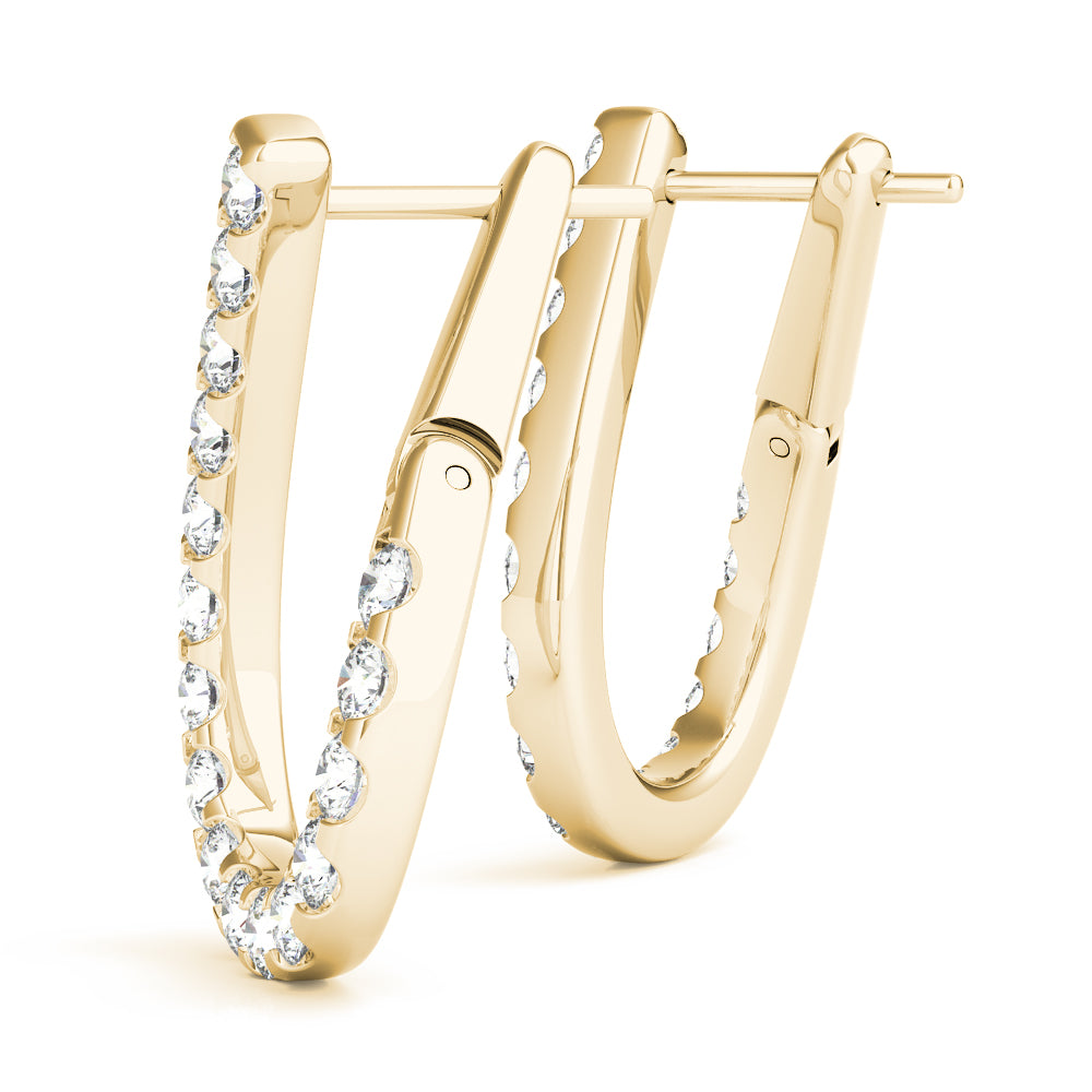 0.5-1.25ct Teardrop Diamond Hoop Earrings in Gold & Platinum