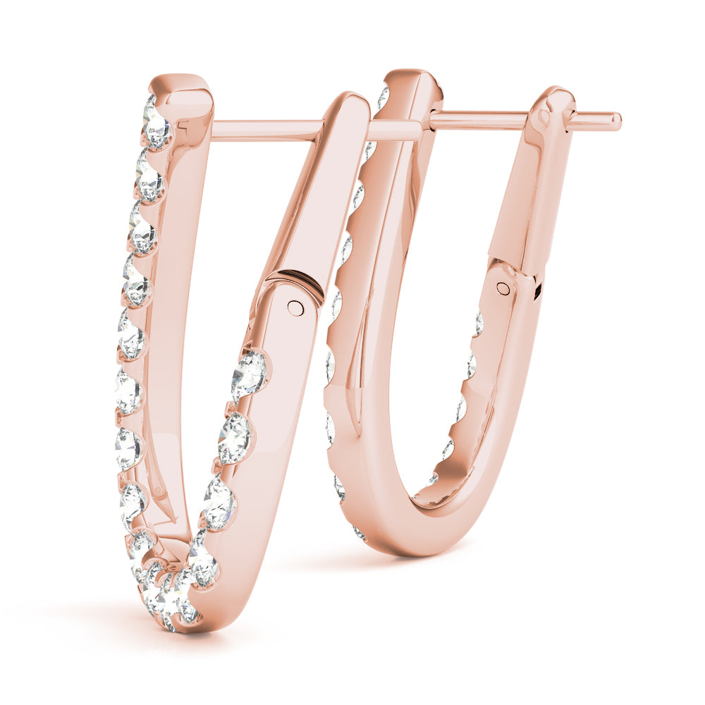 0.5-1.25ct Teardrop Diamond Hoop Earrings in Gold & Platinum