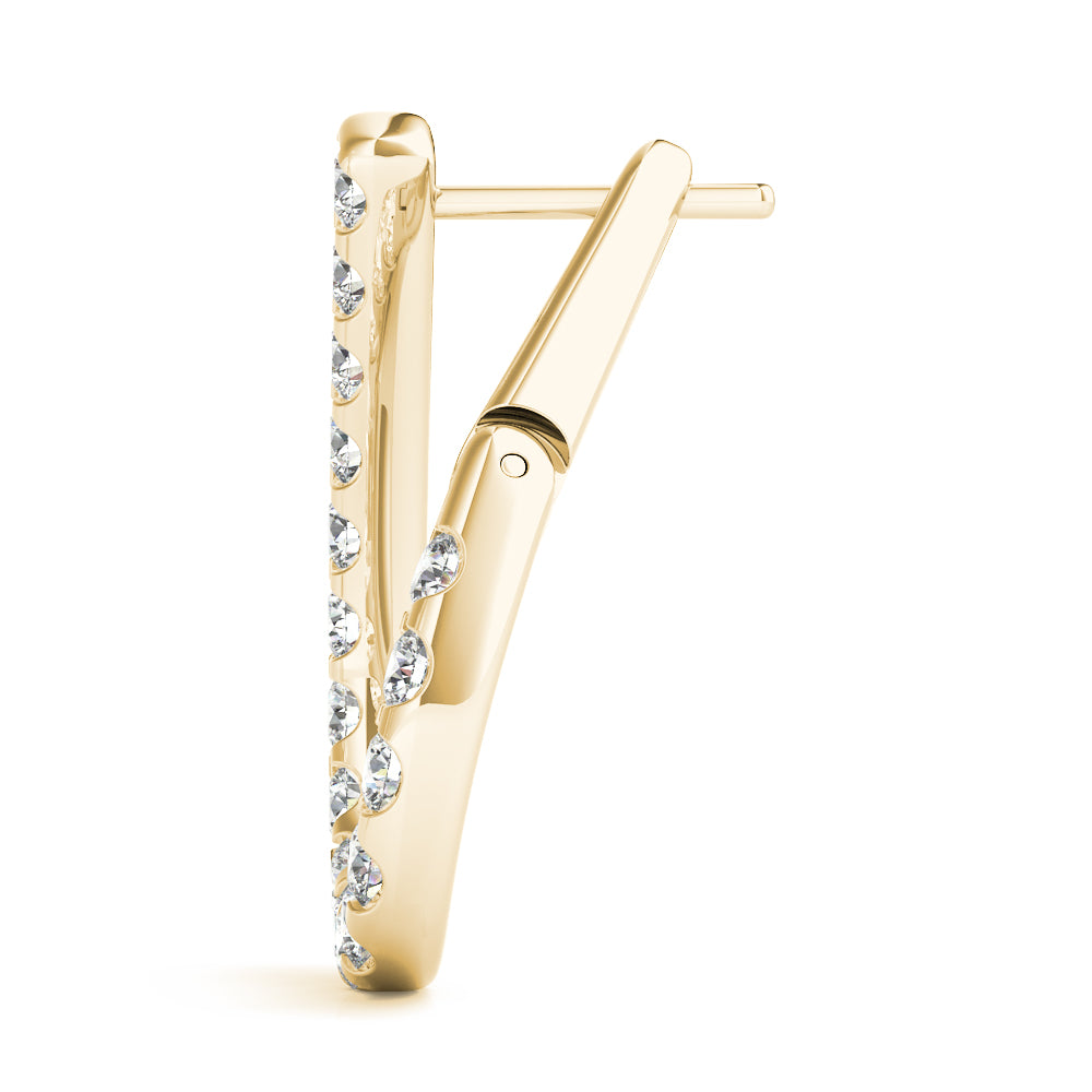 0.5-1.25ct Teardrop Diamond Hoop Earrings in Gold & Platinum