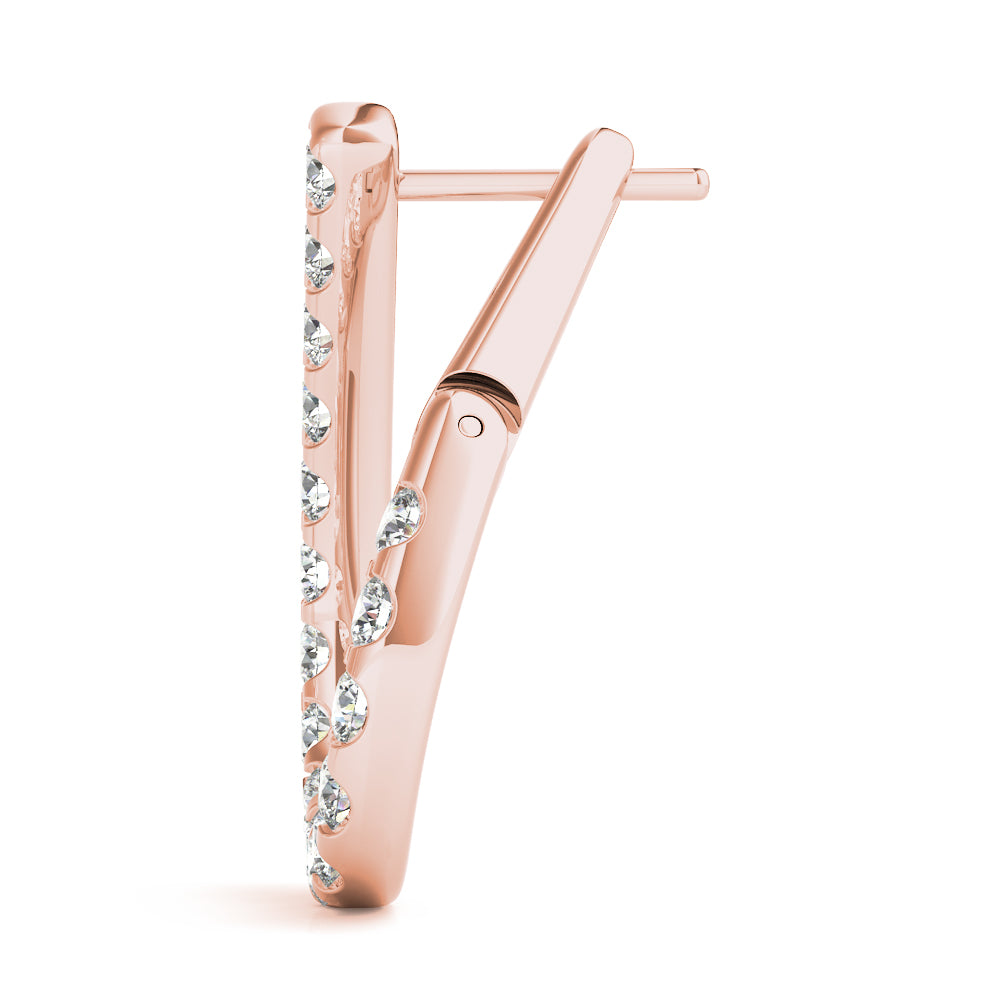 0.5-1.25ct Teardrop Diamond Hoop Earrings in Gold & Platinum