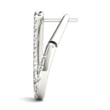0.5-1.25ct Teardrop Diamond Hoop Earrings in Gold & Platinum